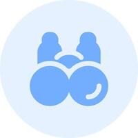 Binoculars Solid duo tune Icon vector