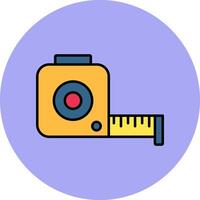 Tape Measure Line Filled multicolour Circle Icon vector