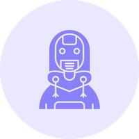 Robot Solid duo tune Icon vector