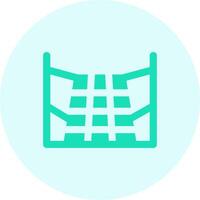 3d perspective grid Solid duo tune Icon vector