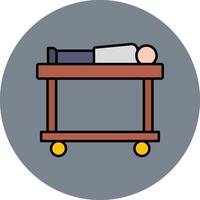 Dead body Line Filled multicolour Circle Icon vector