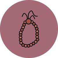 Prayer Beads Line Filled multicolour Circle Icon vector