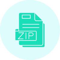 Zip Solid duo tune Icon vector