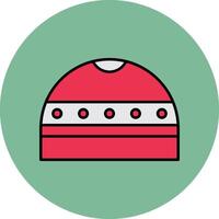 Cap Line Filled multicolour Circle Icon vector