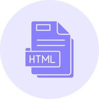 Html Solid duo tune Icon vector