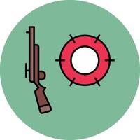 Hunting Line Filled multicolour Circle Icon vector