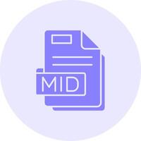 Mid Solid duo tune Icon vector