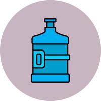 Water Flask Line Filled multicolour Circle Icon vector