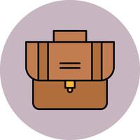 Suitcase Line Filled multicolour Circle Icon vector