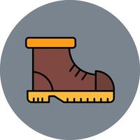 Boot Line Filled multicolour Circle Icon vector