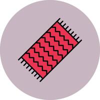 Beach Towel Line Filled multicolour Circle Icon vector