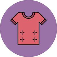 Shirt Line Filled multicolour Circle Icon vector