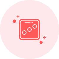 Dice three Solid duo tune Icon vector