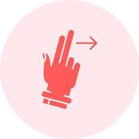 Two Fingers Right Solid duo tune Icon vector