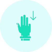 Three Fingers Down Solid duo tune Icon vector