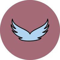 Wings Line Filled multicolour Circle Icon vector