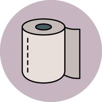 Toilet Roll Line Filled multicolour Circle Icon vector