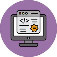 Pop Up Line Filled multicolour Circle Icon vector
