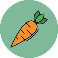 Carrot Line Filled multicolour Circle Icon vector