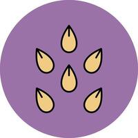 Seeds Line Filled multicolour Circle Icon vector