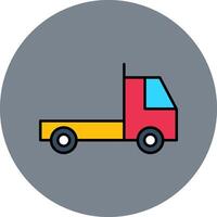 Lorry Line Filled multicolour Circle Icon vector