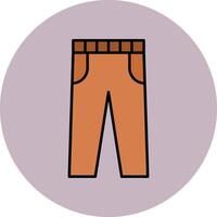 Trousers Line Filled multicolour Circle Icon vector