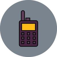 Walkie Talkie Line Filled multicolour Circle Icon vector