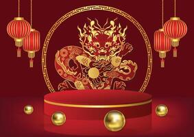 chinese new year product display vector