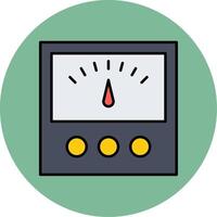 Voltage Indicator Line Filled multicolour Circle Icon vector