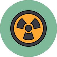 Nuclear Line Filled multicolour Circle Icon vector