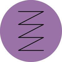 Spring Line Filled multicolour Circle Icon vector
