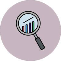 Research Line Filled multicolour Circle Icon vector