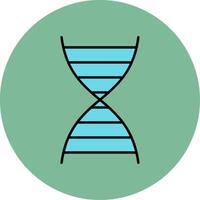 DNA Line Filled multicolour Circle Icon vector