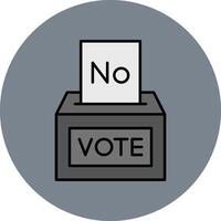 Vote NO Line Filled multicolour Circle Icon vector