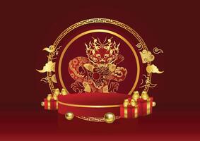 chinese new year product display vector