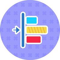 Left alignment Solid duo tune Icon vector