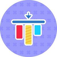 Top alignment Solid duo tune Icon vector