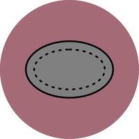Oval Line Filled multicolour Circle Icon vector