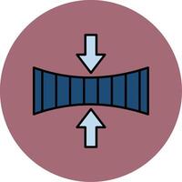 Elasticity Line Filled multicolour Circle Icon vector