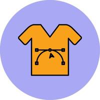 Shirt Design Line Filled multicolour Circle Icon vector