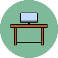 Workspace Line Filled multicolour Circle Icon vector