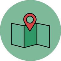 Site Map Line Filled multicolour Circle Icon vector