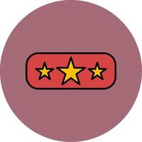 Ranking Line Filled multicolour Circle Icon vector