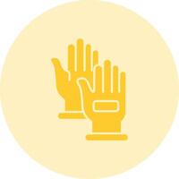 mano guantes sólido dúo melodía icono vector