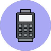 Card Reader Line Filled multicolour Circle Icon vector