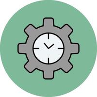 Efficient Time Line Filled multicolour Circle Icon vector