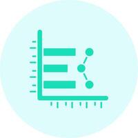 Bar chart Solid duo tune Icon vector