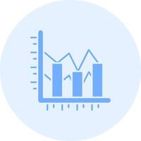 Bar chart Solid duo tune Icon vector