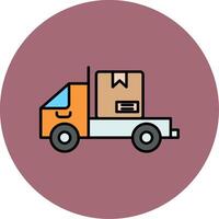 Shipped Line Filled multicolour Circle Icon vector