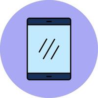 Smartphone Line Filled multicolour Circle Icon vector